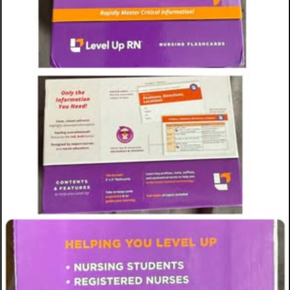 Level up rn Medical terminology Nursing Flashcards - Purple